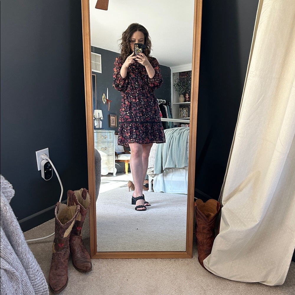 Loft Floral Button-Down Dress